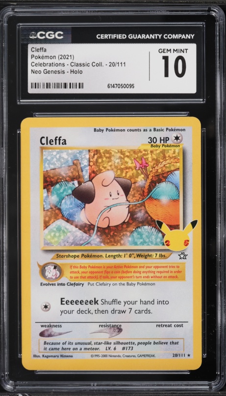 2021 Pokemon Sword & Shield Celebrations Classic Collection Holo Cleffa #20 CGC 10 GEM MINT