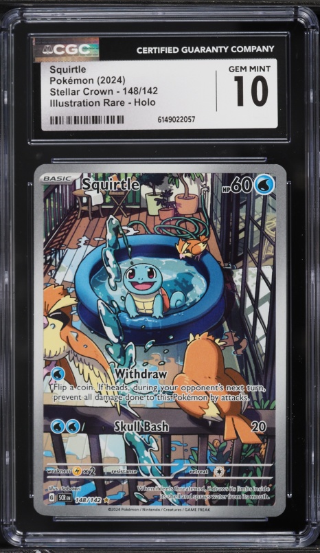 squirtle pokemon card price 2024 Scarlet & Violet Stellar Crown #148 PSA 10 GEM MINT on Fanatics Collect Pokémon GO Type Squirtle & Wartortle - Pokémon
