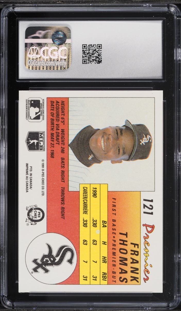 1991 O-Pee-Chee Premier Frank Thomas #121 CGC 9 MINT