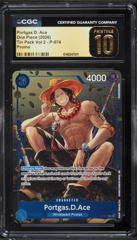 2025 One Piece Japanese Promo Portgas D. Ace #P-103 CGC 10