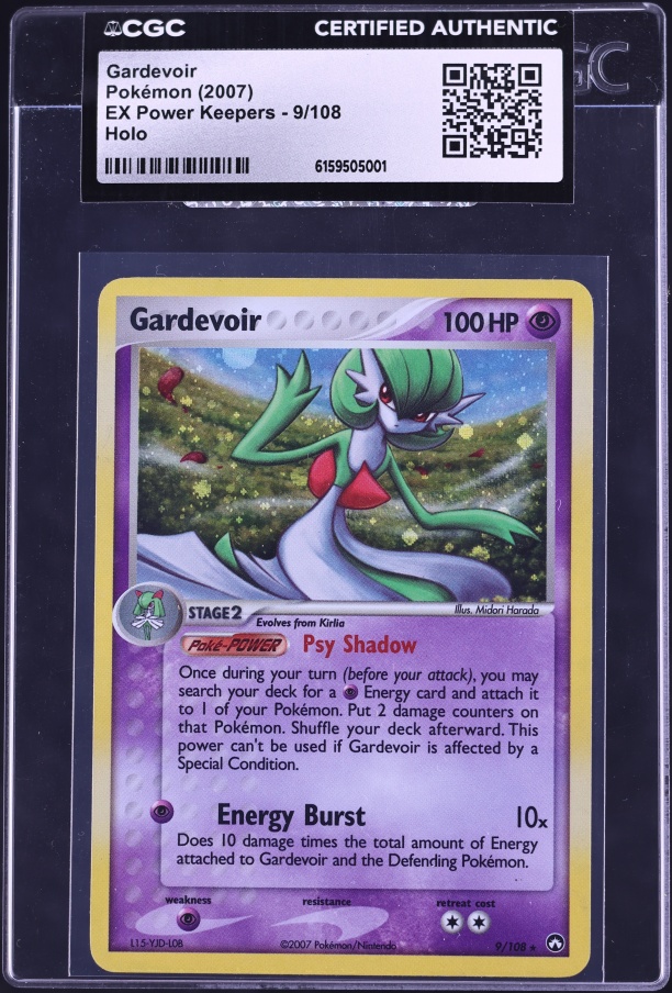2007 Pokemon EX Power Keepers Holo Gardevoir #9 CGC AUTH