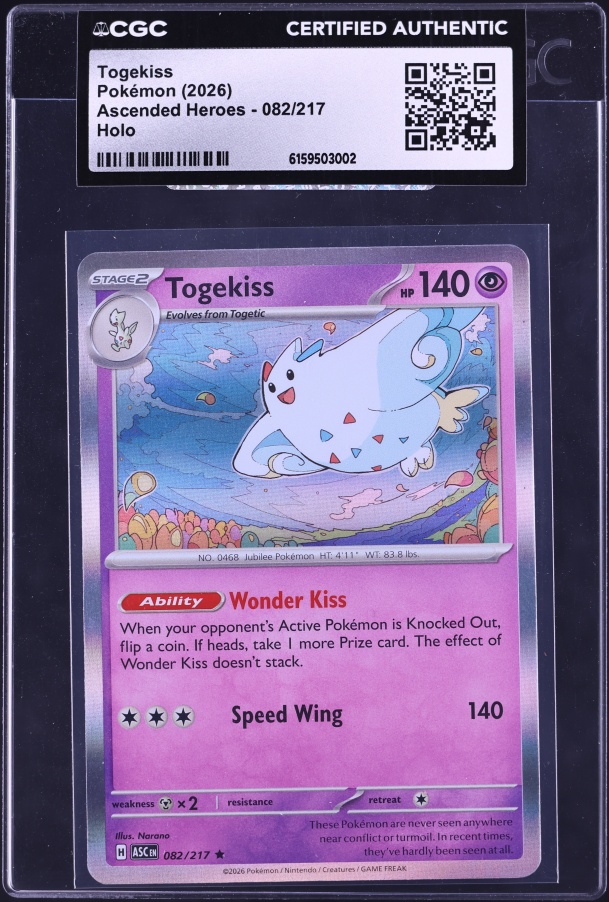 2026 Pokemon Mega Evolution Ascended Heroes Holo Togekiss #082 CGC AUTH