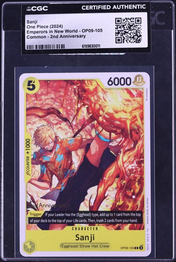 2024 One Piece Bandai Games Fest Sanji #OP03-102 CGC 10 GEM MINT