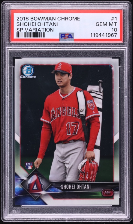 2018 Bowman Chrome Carrying Bag Shohei Ohtani ROOKIE #1 PSA 10 GEM MINT