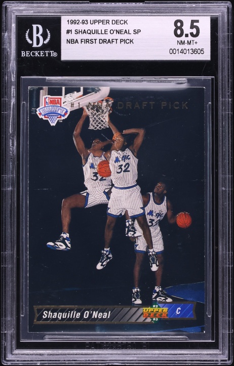 1992 Upper Deck Basketball Shaquille O'Neal ROOKIE #1 BGS 8.5 NM-MT+