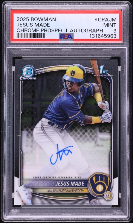 2025 Bowman Chrome Jesus Made PROSPECT AUTO #CPA-JM PSA 9 MINT