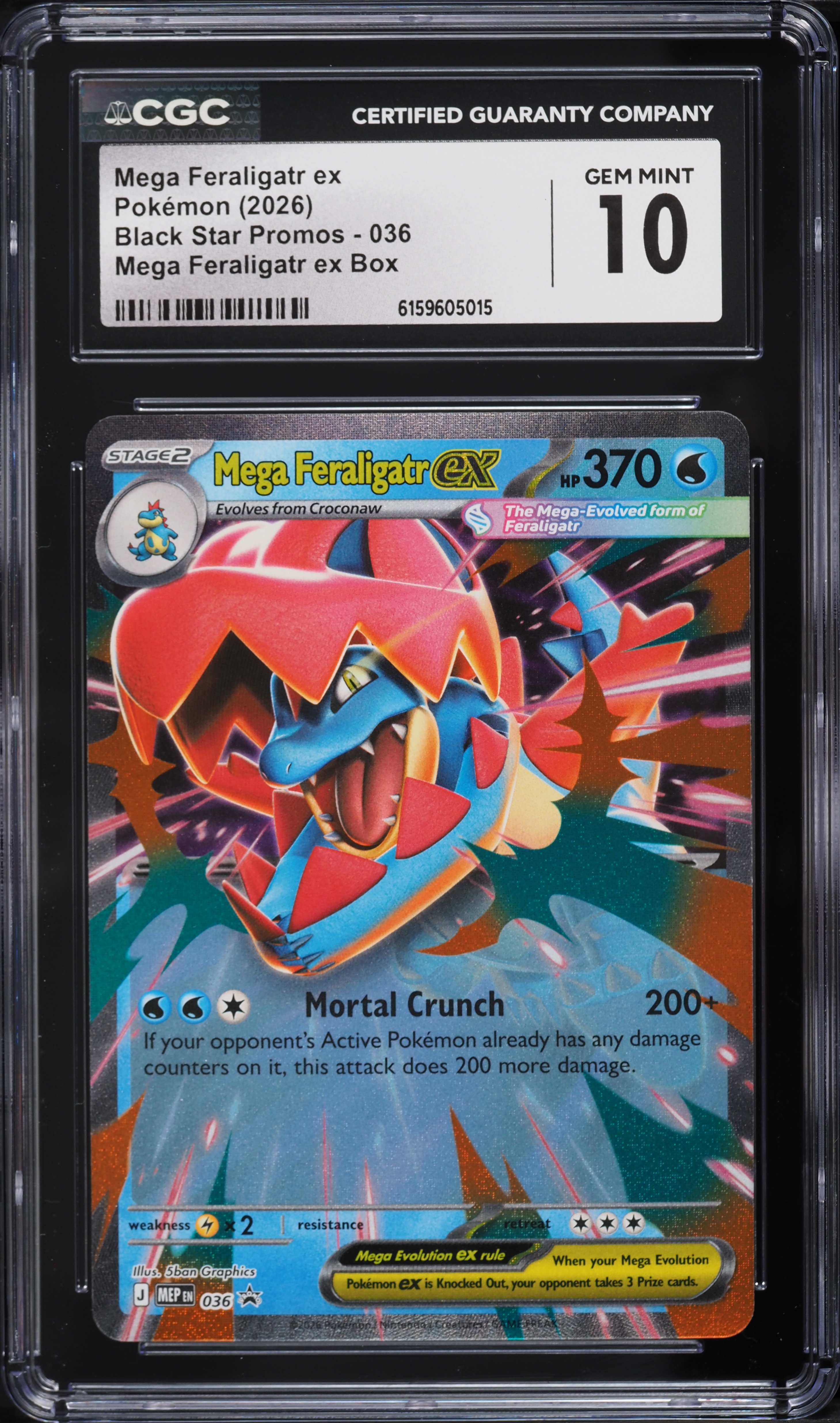 pokemon card feraligatr (HGSS07) [HeartGold & SoulSilver: Black Star Promos]  Galaxy Games LLC With gnashing teeth and claws Mega Feraligatr ex - Ascended