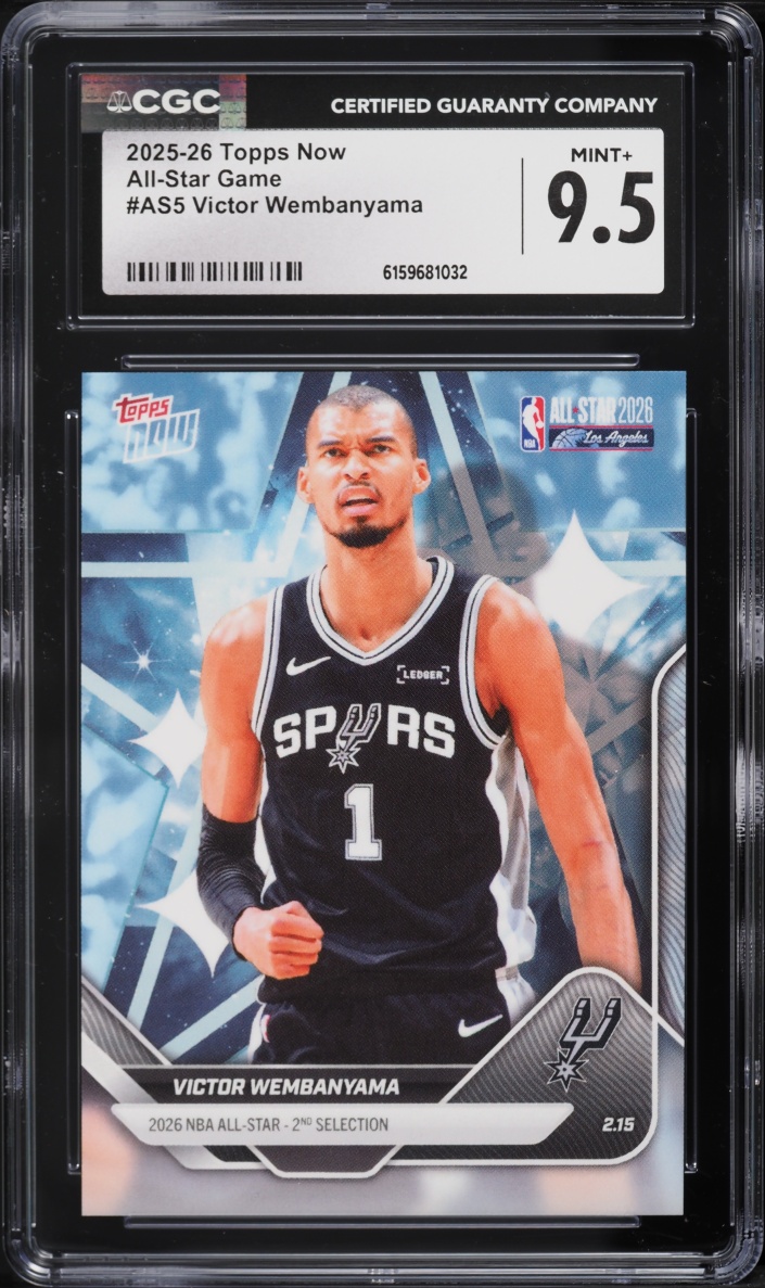 2025 Topps Now All-Star Game Victor Wembanyama #AS5 CGC 9.5 MINT+