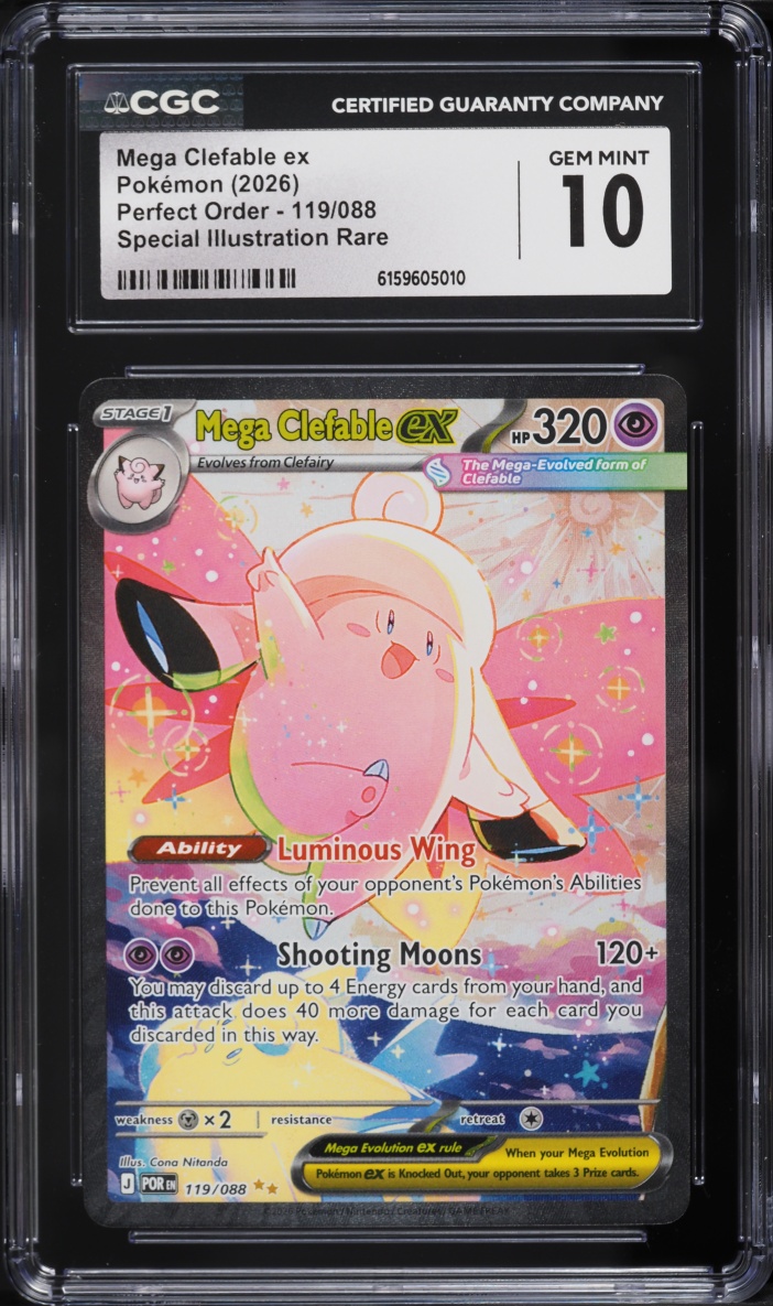 2026 Pokemon Mega Evolution Perfect Order SIR Mega Clefable ex #119 CGC 10 GEM MINT
