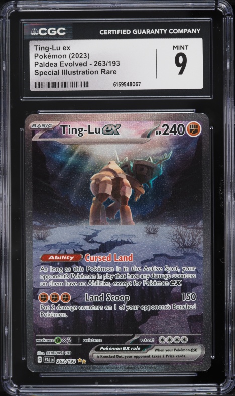 2023 Pokemon Scarlet & Violet Paldea Evolved SIR Ting-Lu ex #263 CGC 9 MINT