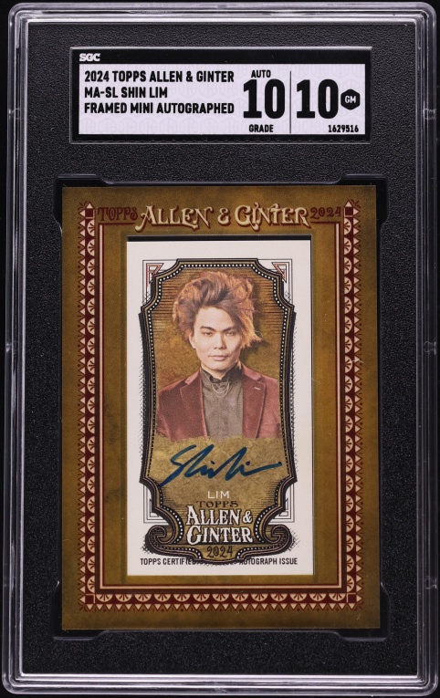 2024 Topps Allen & Ginter Framed Mini Shin Lim AUTO #MA-SL SGC 10 GEM MINT