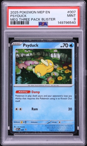 2025 Pokemon Mega Evolutions Promo Mega Three Pack Blister Psyduck