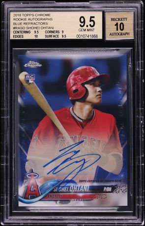 2018 Topps Chrome 83 Shohei Ohtani PSA 9 Refactor Rookie 472 on