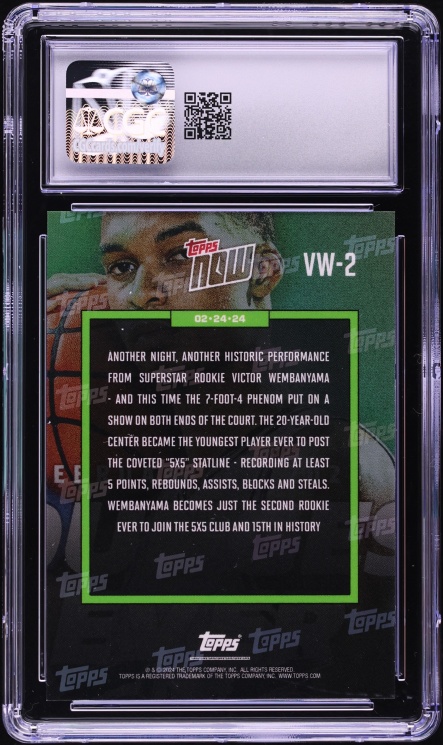 2023 Topps Now Victor Wembanyama ROOKIE #VW-2 CGC 9.5 MINT+