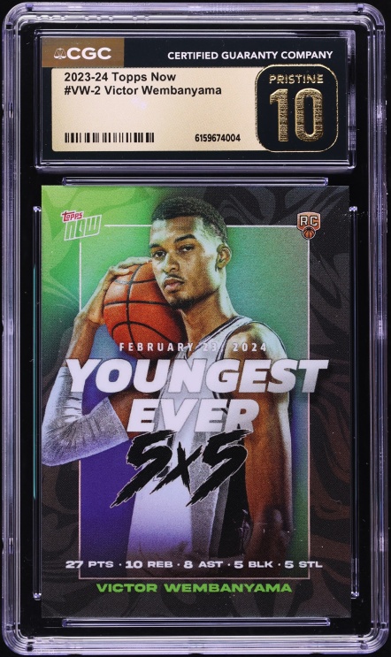2023 Topps Now Victor Wembanyama ROOKIE #VW-2 CGC 10 PRISTINE