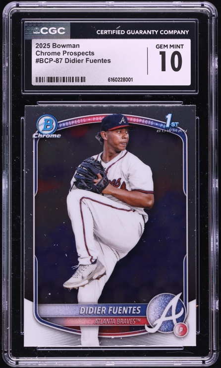 2025 Bowman Chrome Didier Fuentes PROSPECT #BCP-87 CGC 10 GEM MINT