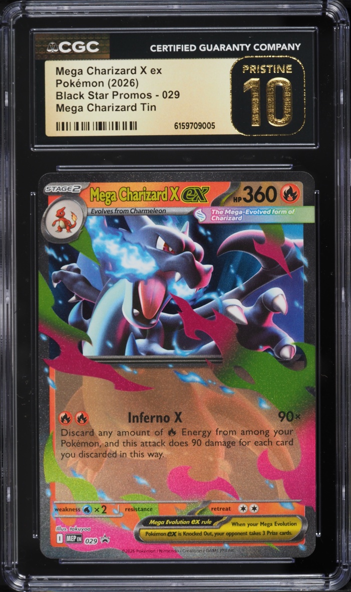 2026 Pokemon Mega Evolution Promo Tin Mega Charizard X EX #29 CGC 10 PRISTINE