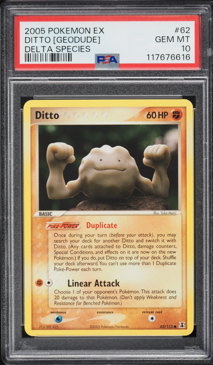 2005 Pokemon EX Delta Species Ditto Geodude #62 PSA 10 GEM MINT