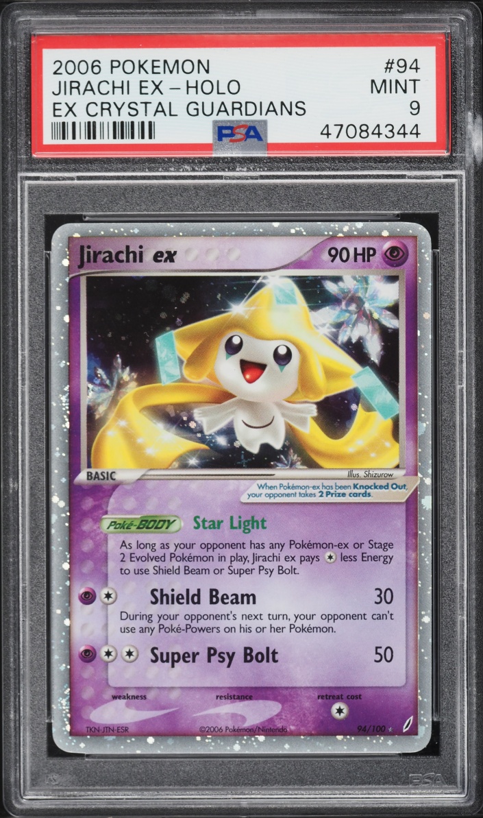 2006 Pokemon EX Crystal Guardians Holo Jirachi ex #94 PSA 9 MINT