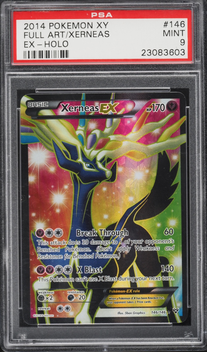 2014 Pokemon XY Full Art Xerneas EX #146 PSA 9 MINT