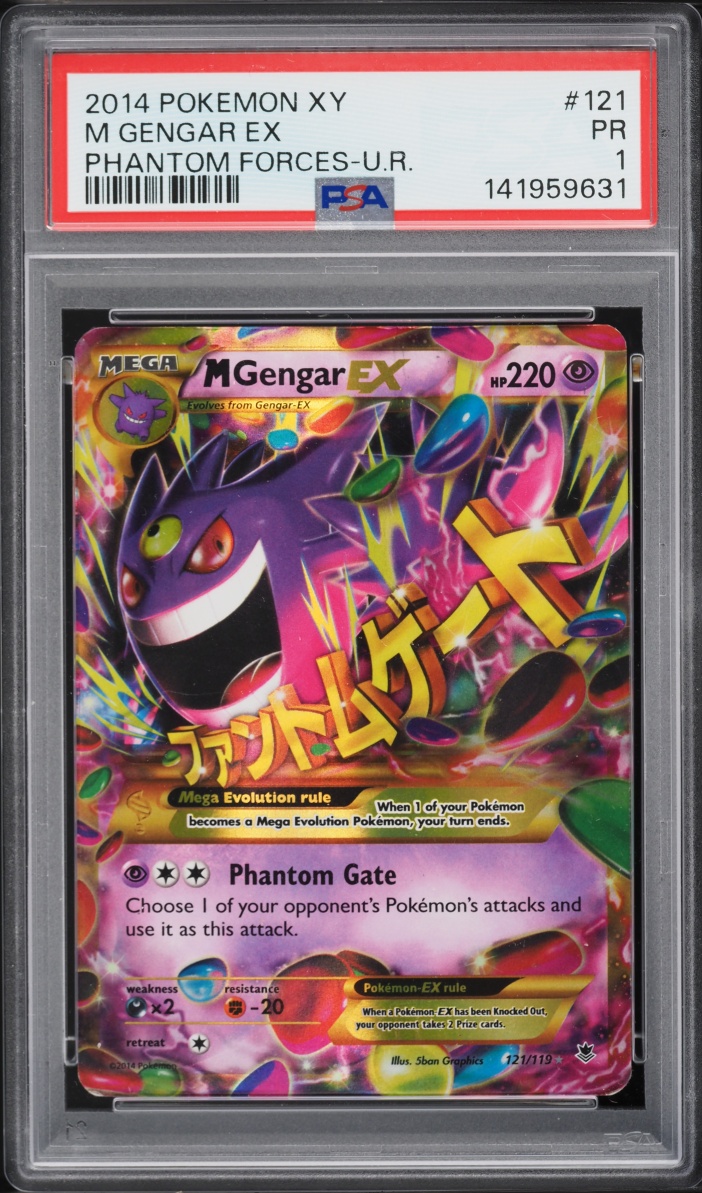 2014 POKEMON XY PHANTOM FORCES #121 M GENGAR EX PHANTOM FORCES-U.R.