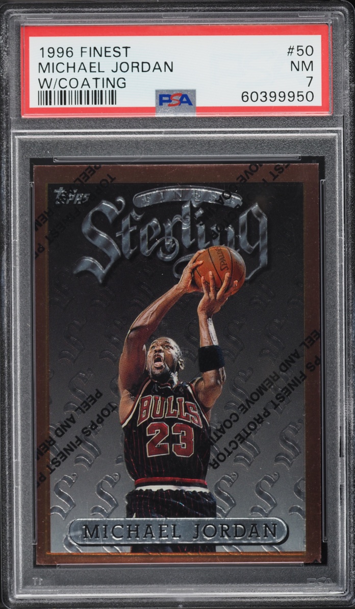 1996 Finest Basketball w/ Coating Michael Jordan #50 PSA 7 NRMT