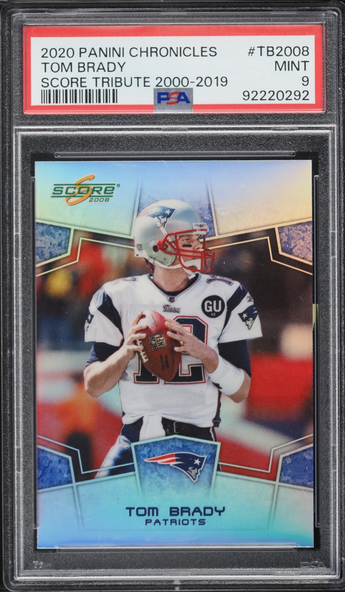 2020 Panini Chronicles Score Tribute '00-19 Tom Brady #TB2008 PSA 9 MINT