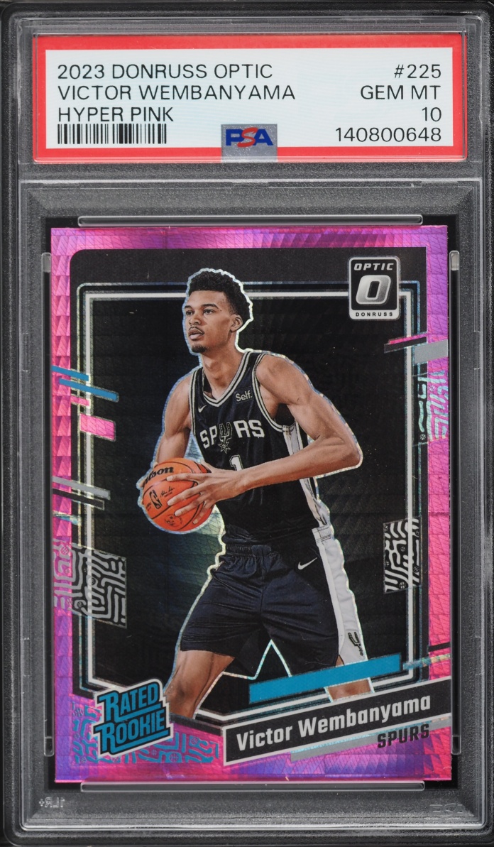 2023 Donruss Optic Hyper Pink Victor Wembanyama ROOKIE #225 PSA 10 GEM MINT