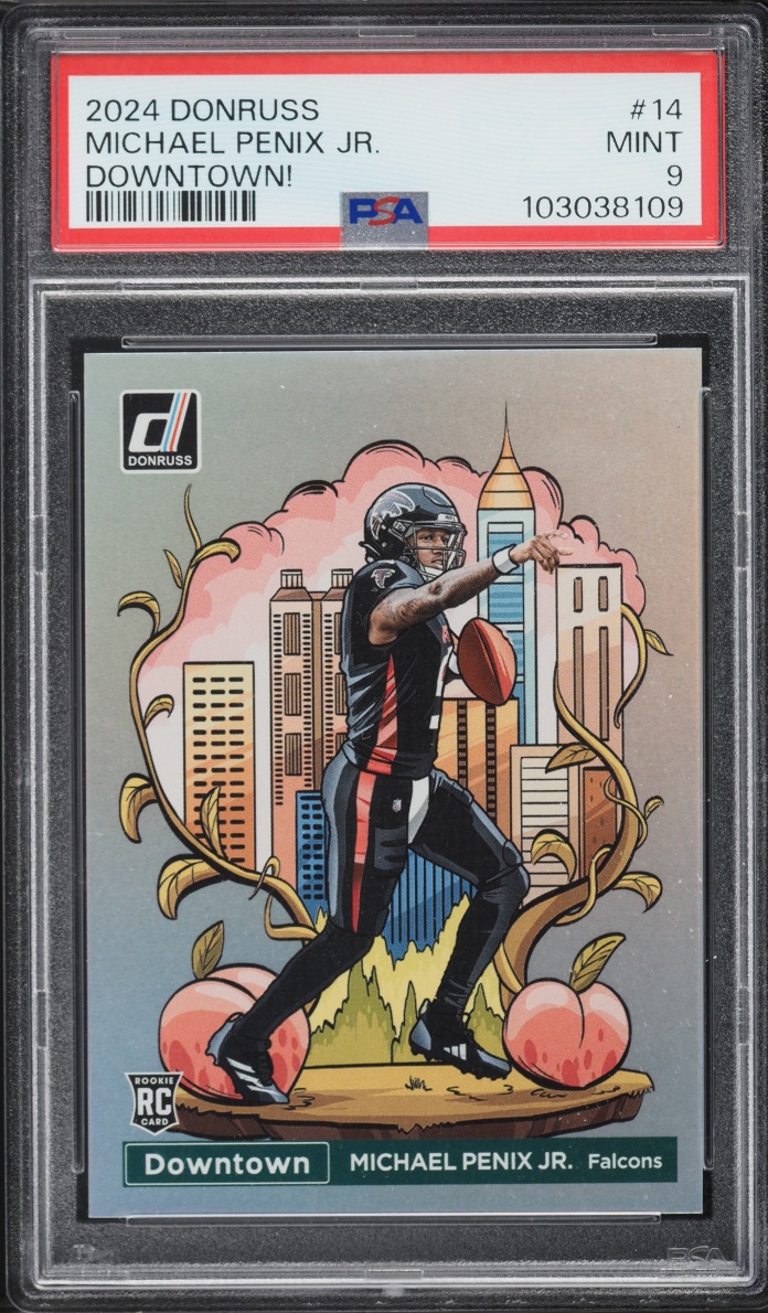 2024 Donruss Downtown! Michael Penix Jr. ROOKIE #14 PSA 9 MINT
