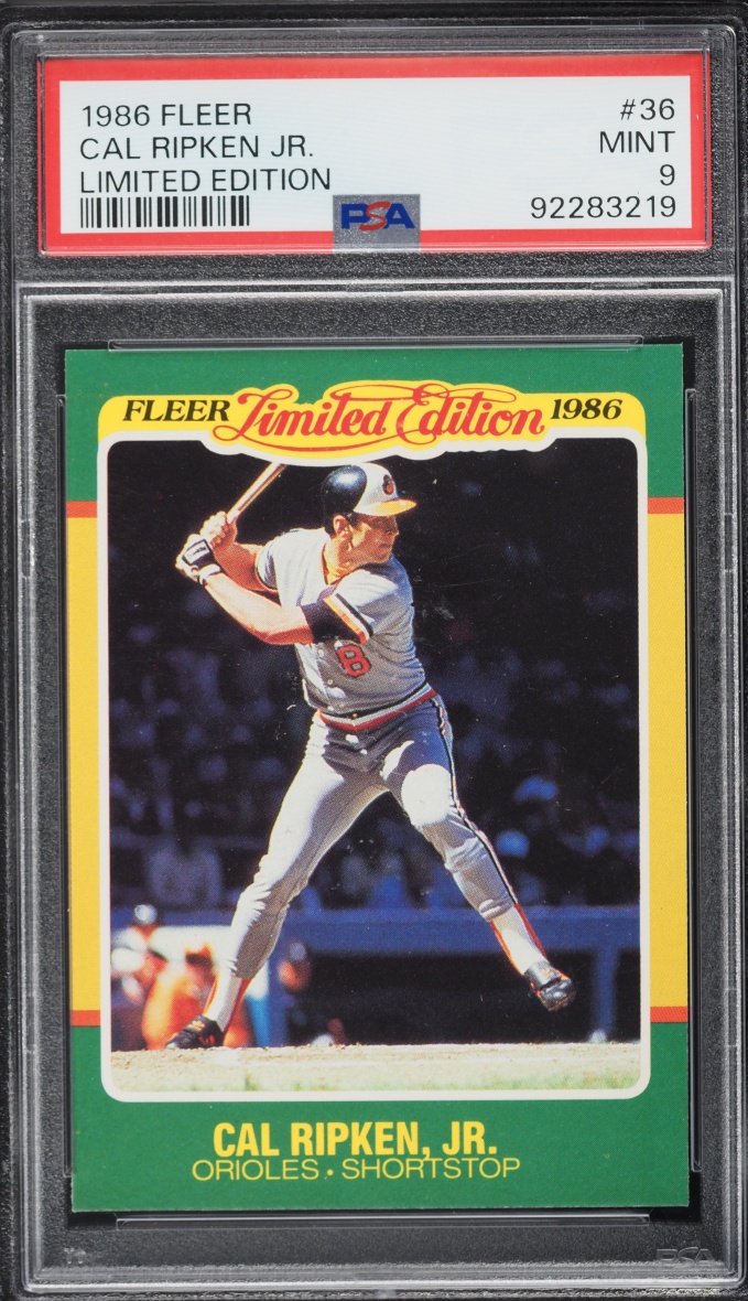 1986 Fleer Limited Edition Cal Ripken Jr. #36 PSA 9 MINT
