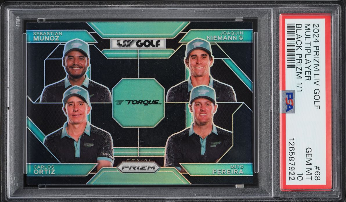 2024 Panini Prizm Liv Golf Black Four Players 1/1 #68 PSA 10 GEM MINT