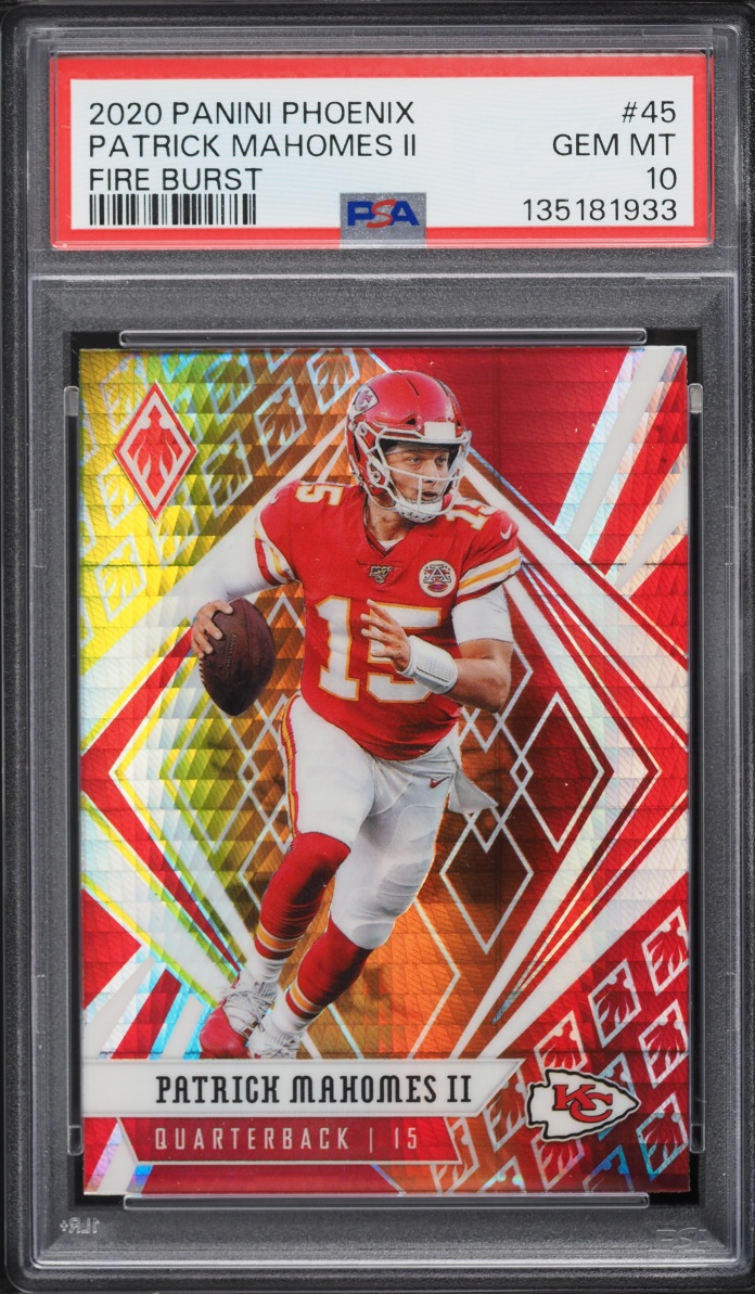 2020 Panini Phoenix Fire Burst Patrick Mahomes II #45 PSA 10 GEM MINT