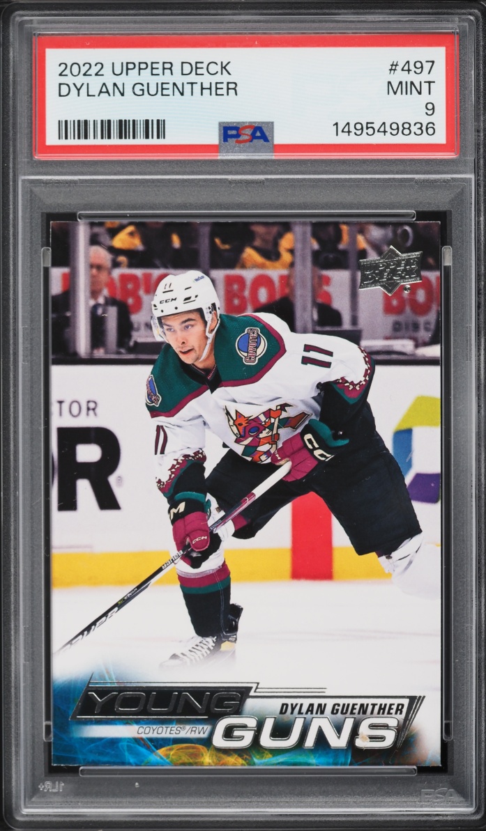 2022 Upper Deck Young Guns Dylan Guenther ROOKIE #497 PSA 9 MINT