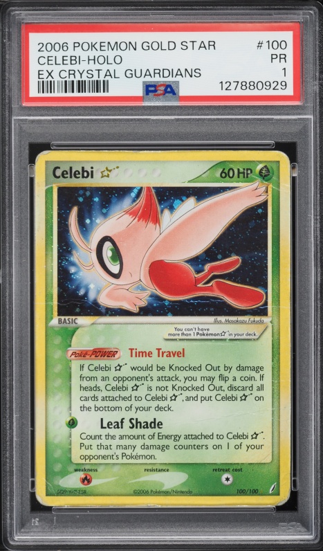 2006 Pokemon Japanese Miracle Crystal Holo Celebi Gold Star #4 PSA