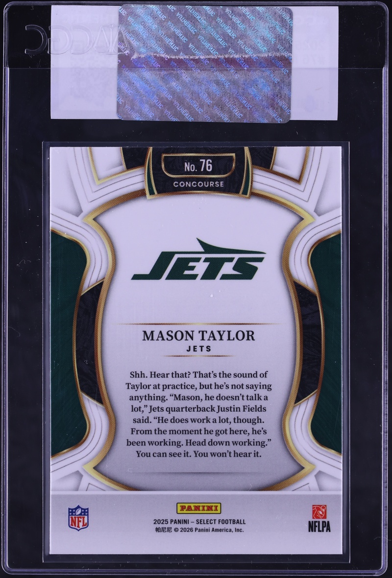 2025 Select Concourse Mason Taylor ROOKIE #76 CGC AUTH