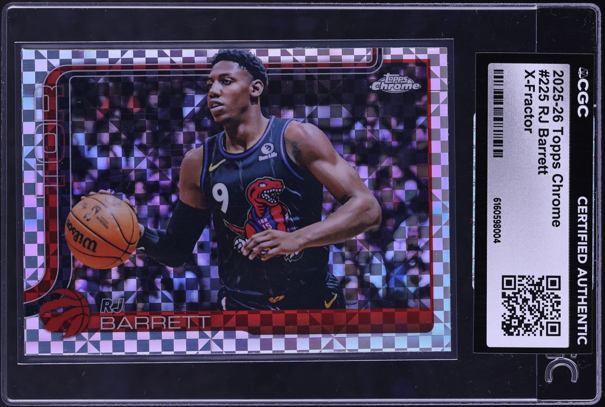2025 Topps Chrome XFractor RJ Barrett #225 CGC AUTH