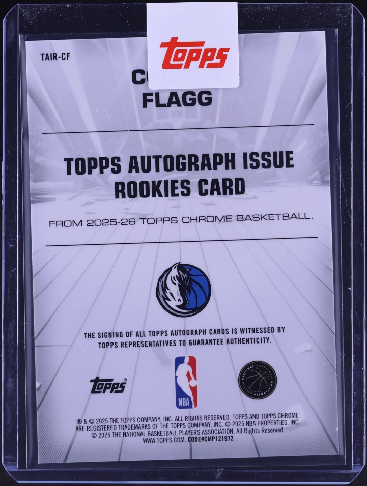 2025 Topps Chrome Sapphire Issue Orange Cooper Flagg ROOKIE AUTO /25 #TAIR-CF