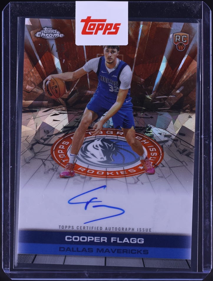 2025 Topps Chrome Sapphire Issue Orange Cooper Flagg ROOKIE AUTO /25 #TAIR-CF