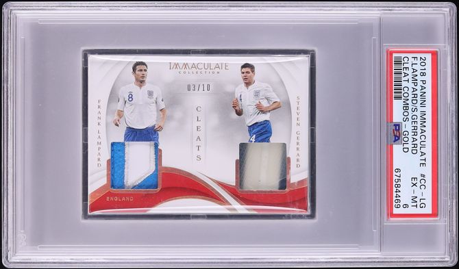 2018 Immaculate Collection Cleats Gold Frank Lampard Steven Gerrard PATCH /10 #CC-LG PSA 6 EXMT