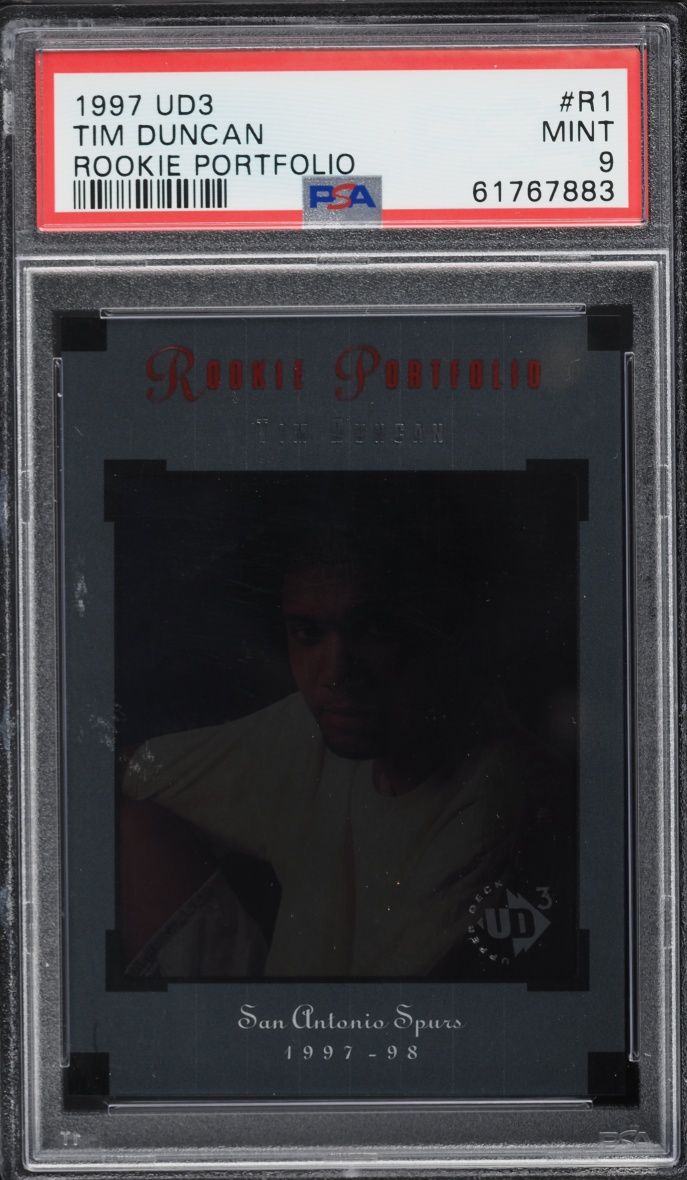 1997 UD3 Portfolio Tim Duncan ROOKIE #R1 PSA 9 MINT