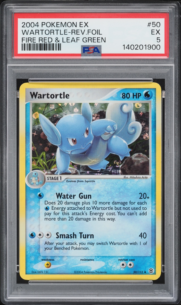 2004 Pokemon Ex Fire Red Leaf Green Reverse Holo Wartortle #50 PSA 5 EX