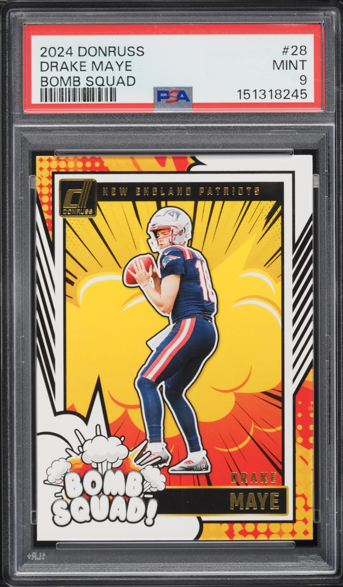 2024 Donruss Bomb Squad Drake Maye ROOKIE #28 PSA 9 MINT