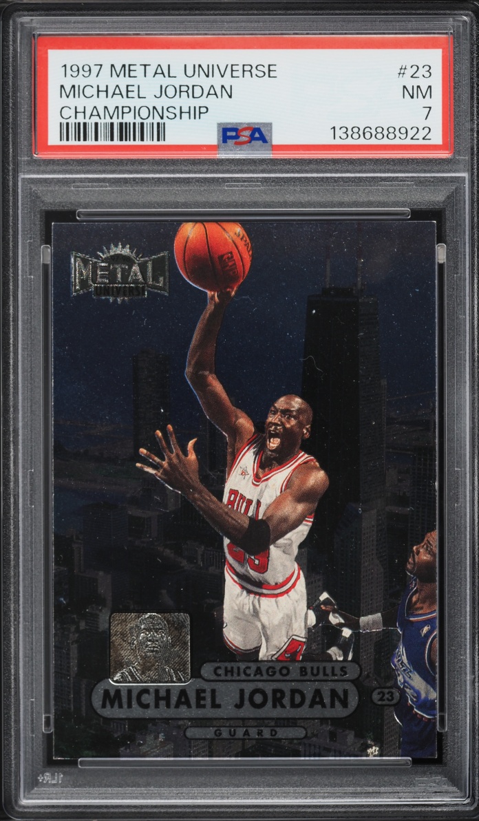 1997 Metal Universe Championship Michael Jordan #23 PSA 7 NRMT