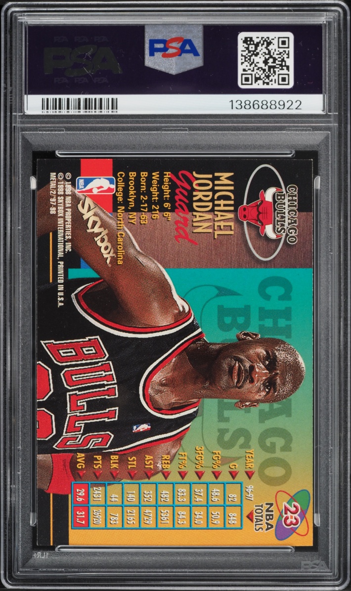 1997 Metal Universe Championship Michael Jordan #23 PSA 7 NRMT