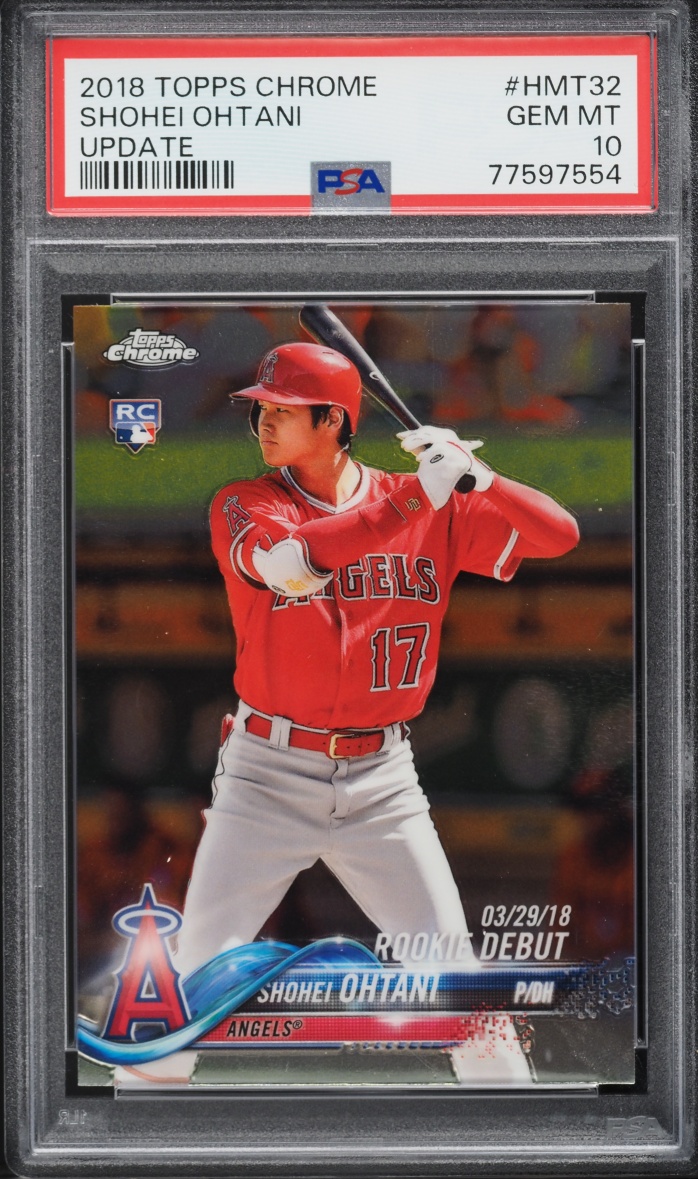 2018 Topps Chrome Update Shohei Ohtani ROOKIE #HMT32 PSA 10 GEM MINT