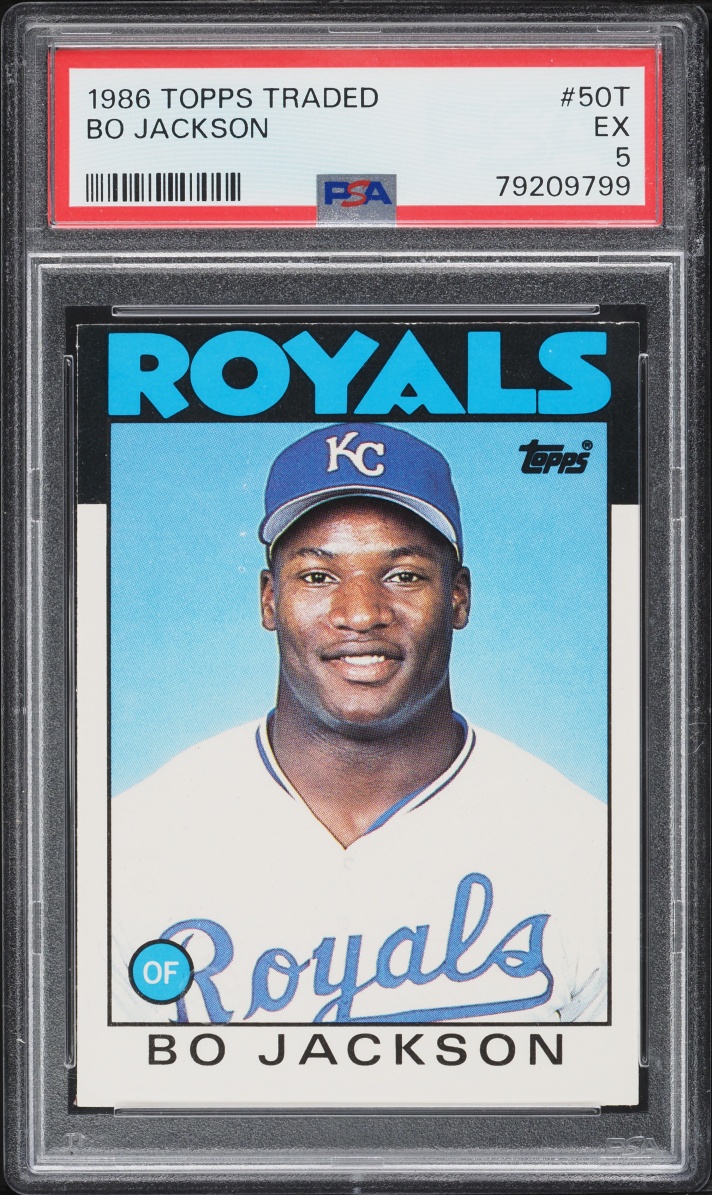 1986 Topps Traded Bo Jackson ROOKIE #50T PSA 5 EX