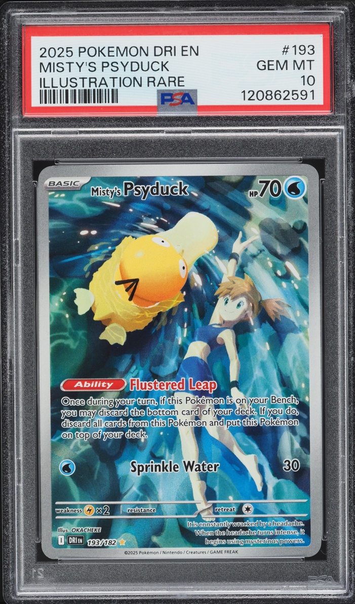 2025 Pokemon Scarlet & Violet Destined Rivals IR Misty's Psyduck #193 PSA 10 GEM MINT