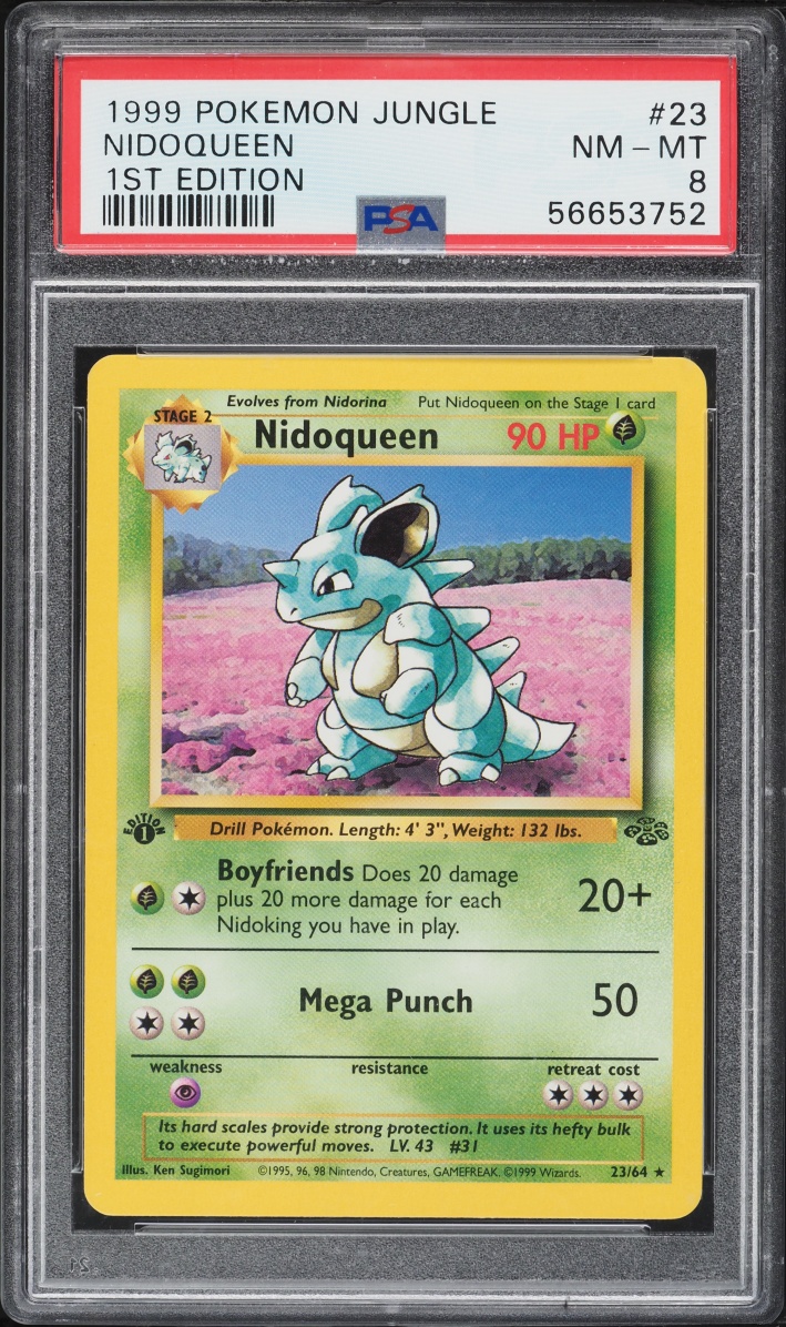 1999 Pokemon Jungle 1st Edition Nidoqueen #23 PSA 8 NM-MT