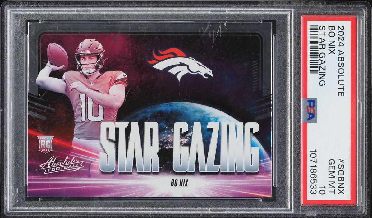 2024 Absolute Star Gazing Bo Nix ROOKIE #SG-BNX PSA 10 GEM MINT