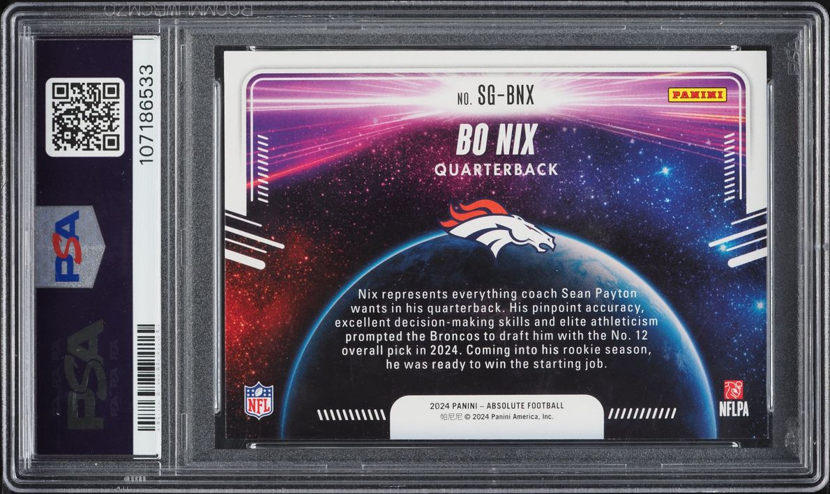 2024 Absolute Star Gazing Bo Nix ROOKIE #SG-BNX PSA 10 GEM MINT